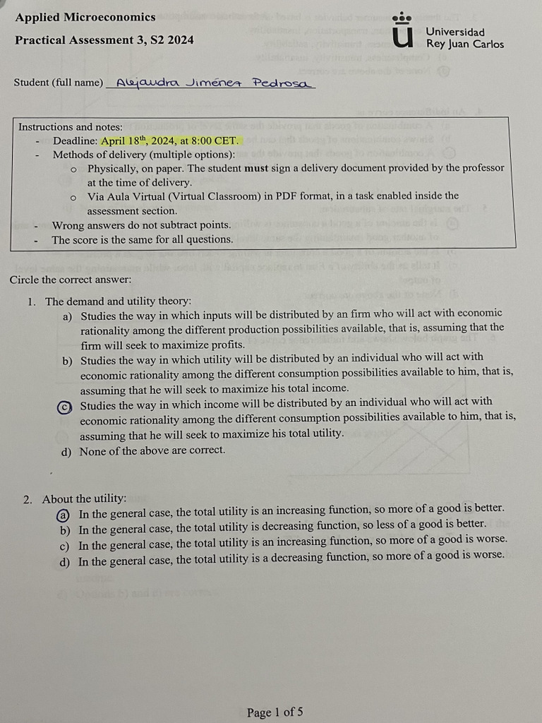 Assessment Chapter 3 | PDF