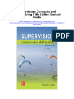Download Supervision Concepts And Skill Building 11Th Edition Samuel Certo full chapter