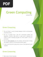 Lecture 4 - Green Computing