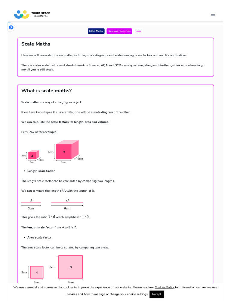 Understanding Scale in GCSE Maths | PDF | Ratio | Volume