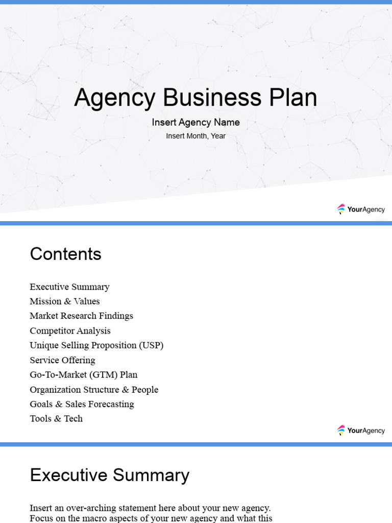 Comprehensive Agency Business Plan Guide | PDF | Marketing Research ...