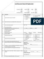 Business PD Sheet Format