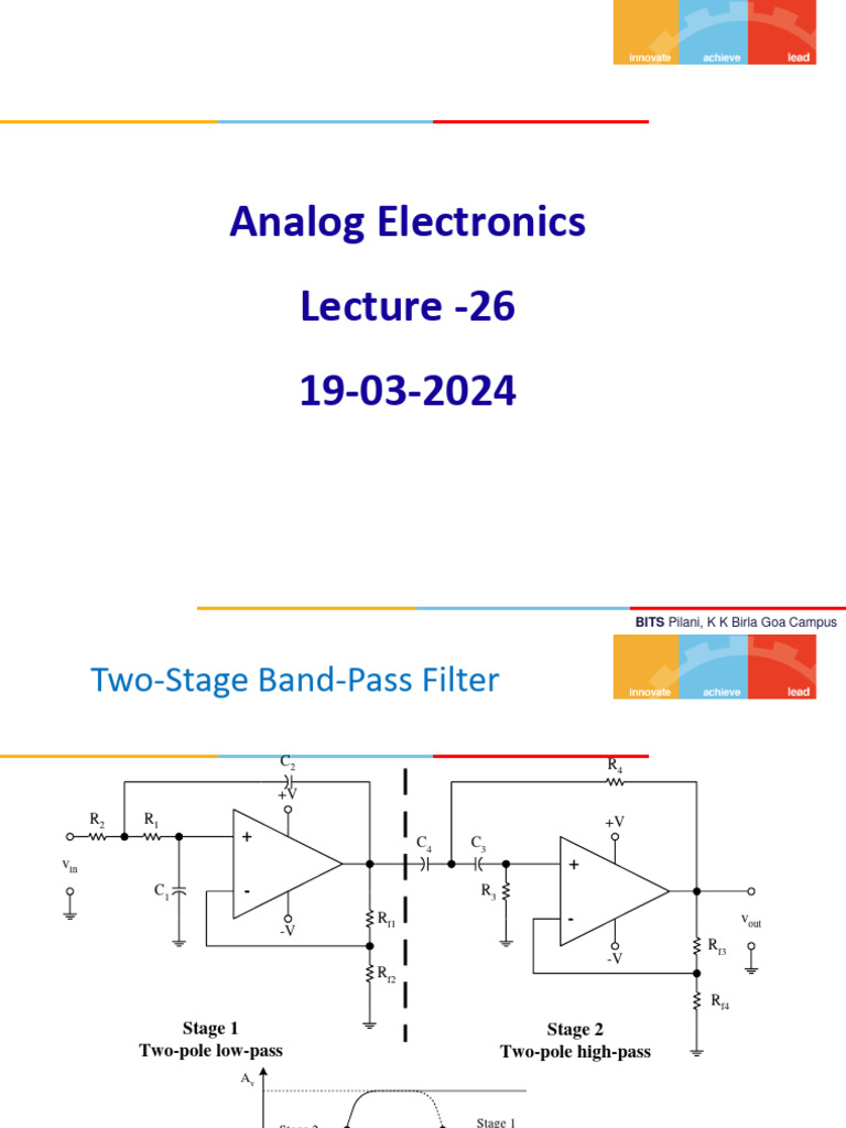 Analog Electronics Lecture-26-19032024 | PDF | Low Pass Filter ...