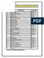 Anti Pollution Locker Inventory