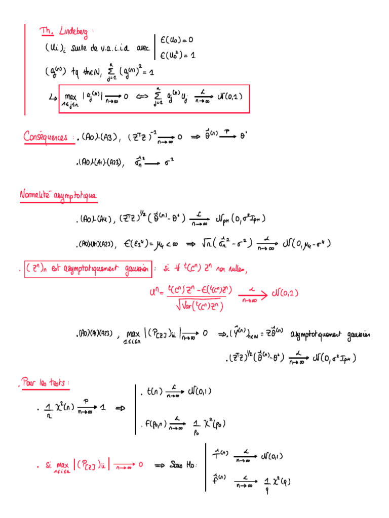 Normalité Asymptotique et Comportement | PDF | Méthodes et références ...