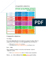 Comparative and superlative adjectives