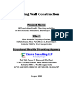 Report On Retaining Wall Construction