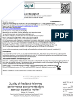 Quality of Feedback Following Performance Assessments: Does Assessor Expertise Matter?