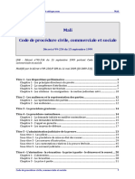 Mali Code 1999 Procedure Civile MAJ 2009