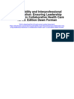Download Sustainability And Interprofessional Collaboration Ensuring Leadership Resilience In Collaborative Health Care 1St Ed Edition Dawn Forman full chapter