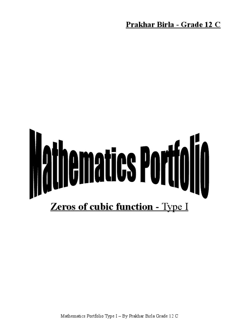 Zeros of Cubic Functions Explained | PDF | Zero Of A Function | Slope