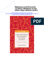 Chinas Diplomacy and Economic Activities in Africa Relations On The Move 1St Edition Anja Lahtinen Auth Full Chapter