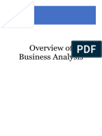 1 - Overview of Business Analysis