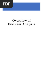 1 - Overview of Business Analysis