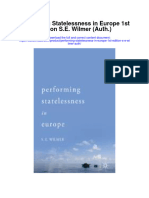 Download Performing Statelessness In Europe 1St Edition S E Wilmer Auth all chapter