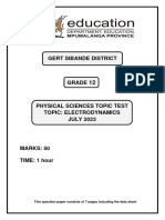 Topic Test QP (Electrodynamics 2023) - 1