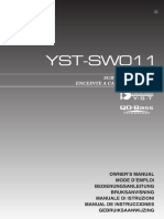 Manual Yamaha YST-SW011
