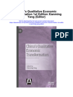 Download Chinas Qualitative Economic Transformation 1St Edition Xianming Yang Editor full chapter