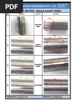 Moped Axle DEFECT MATRIX