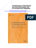 Sustainable Businesses in Developing Economies Socio Economic and Governance Perspectives Rajagopal Full Chapter