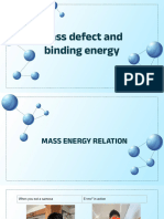 Mass Defect and Binding Energy