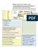 Revision Past Simple Regular and Irregular Verbs Grammar Drills Oneonone Activities Tests - 102047