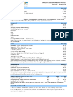 Onboard Price List