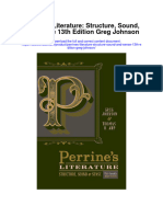 Perrines Literature Structure Sound and Sense 13Th Edition Greg Johnson All Chapter