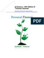 Personal Finance 13Th Edition E Thomas Garman All Chapter