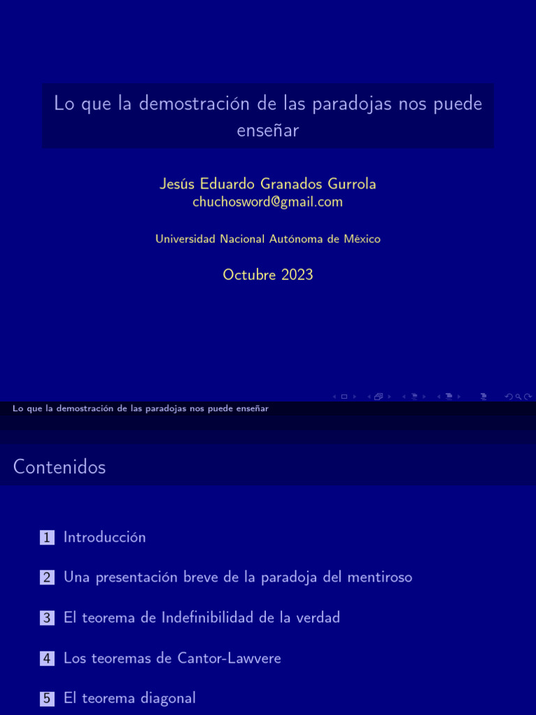 Lo Que La Demostración de Las Paradojas Nos Enseña | PDF | Verdad | Teorema