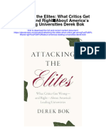 Download Attacking The Elites What Critics Get Wrong%E2%80%95And Right%E2%80%95About Americas Leading Universities Derek Bok full chapter