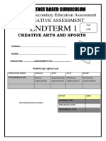 2138 Grade 7 Creative Arts and Sports End of Term 1 Exam 2024 PDF Format