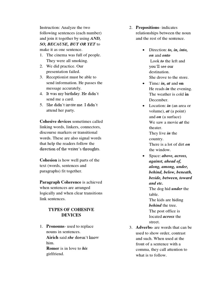 Understanding Cohesive Devices in Writing | PDF | Adverb | Languages