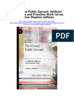 The Virtual Public Servant Artificial Intelligence and Frontline Work 1St Ed Edition Stephen Jeffares All Chapter