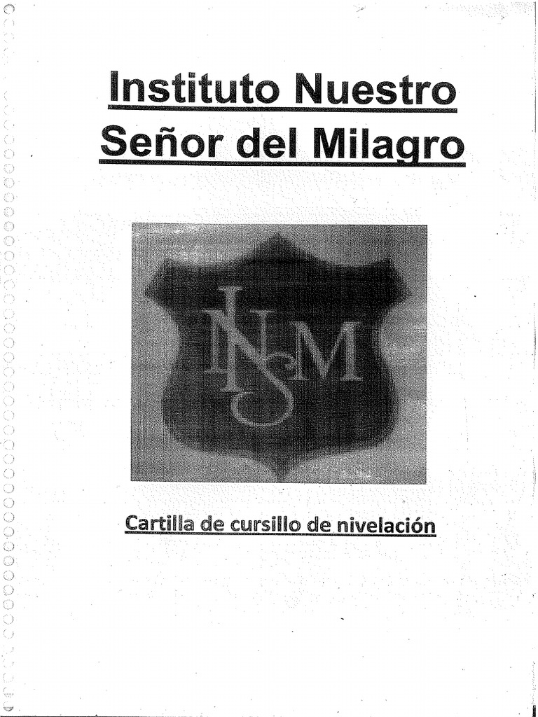 Cartilla de Cursillo de Nivelacion | PDF