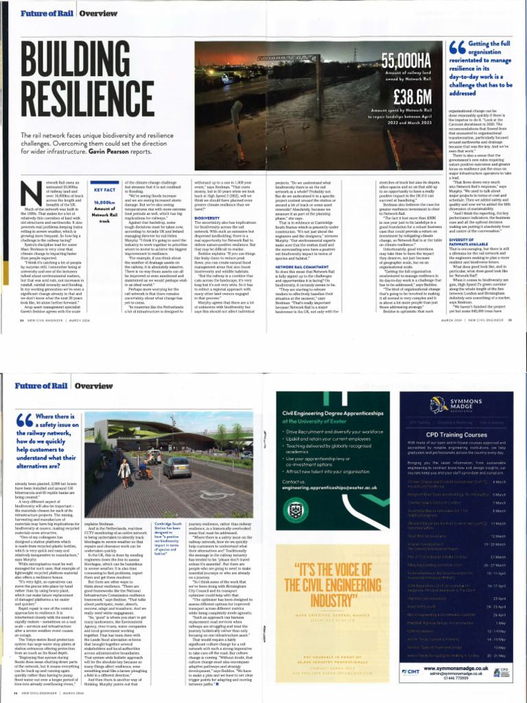 New Civil Engineer Future Of Rail Pdf Climate Resilience