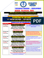 LATEST D4 Brochure - 21st Century Doctoral & Postdoctoral Research FDP-cum-Workshop (4-12 May 2024)