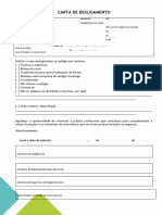 Modelo de Carta de Desligamento Rescis o