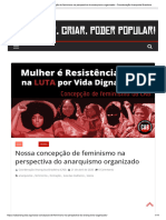 Nossa concepção de feminismo na perspectiva do anarquismo organizado - Coordenação Anarquista Brasileira