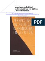 Download Perspectives On Political Communication In Africa 1St Edition Bruce Mutsvairo all chapter