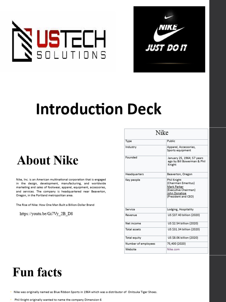 Nike Company Overview and Guidelines | PDF | Nike | Business