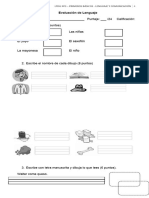 Evaluacion de Lenguaje 5