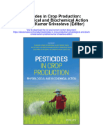 Pesticides in Crop Production Physiological and Biochemical Action Prabhat Kumar Srivastava Editor All Chapter