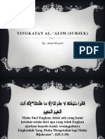 Presentasi Tingkatan Al-'Alim (Subjek)