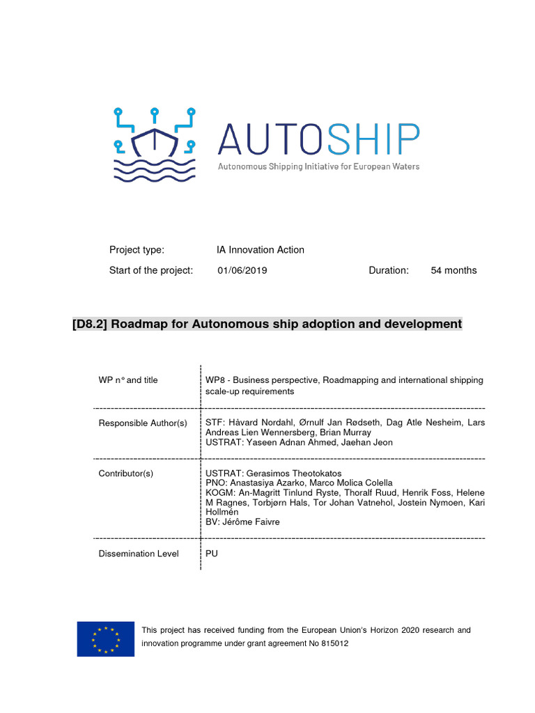Roadmap For Autonomous Ship Adoption and Development | PDF | Machine ...