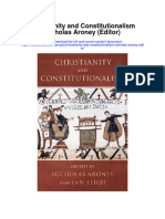 Christianity and Constitutionalism Nicholas Aroney Editor Full Chapter