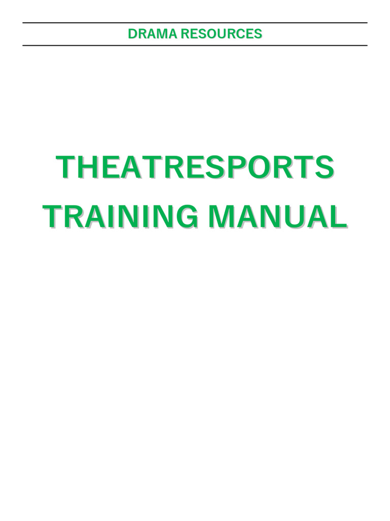 Theatresports PDF Improvisation