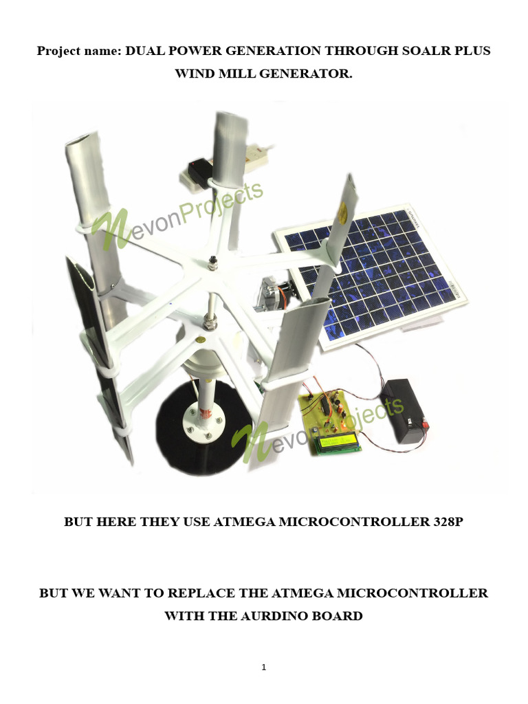 Hybrid Solar-Wind Power Generation System | PDF | Wind Turbine | Solar ...