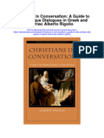 Download Christians In Conversation A Guide To Late Antique Dialogues In Greek And Syriac Alberto Rigolio full chapter