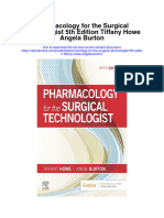 Download Pharmacology For The Surgical Technologist 5Th Edition Tiffany Howe Angela Burton all chapter